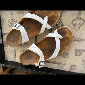 Birkenstock white sandals